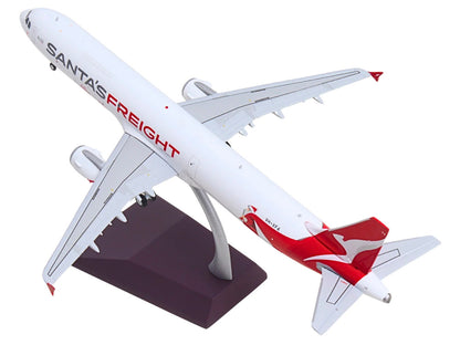 Airbus A321P2F Commercial Aircraft "Qantas Freight - Santa’s Freight" (VH-XF4) White with Graphics and Red Tail "Gemini 200" Series 1/200 Diecast Model by GeminiJets by GeminiJets