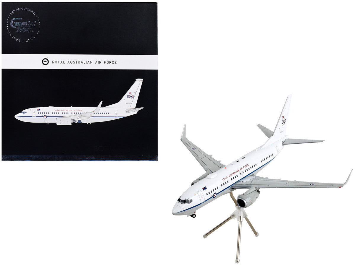 Boeing 737-700 Transport Aircraft "Royal Australian Air Force 100th Anniversary - A36-001" White and Gray "Gemini 200" Series 1/200 Diecast Model Airplane by GeminiJets by GeminiJets