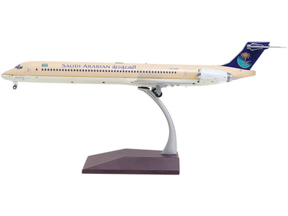 McDonnell Douglas MD-90 Commercial Aircraft "Saudia Airlines" (HZ-API) Beige with Blue Tail "Gemini 200" Series 1/200 Diecast Model by GeminiJets