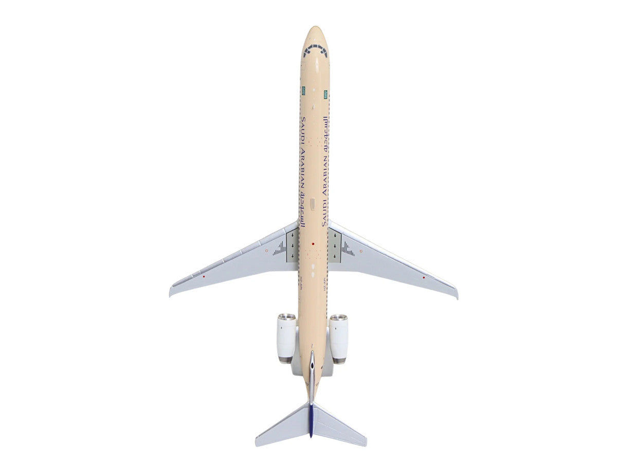McDonnell Douglas MD-90 Commercial Aircraft "Saudia Airlines" (HZ-API) Beige with Blue Tail "Gemini 200" Series 1/200 Diecast Model by GeminiJets