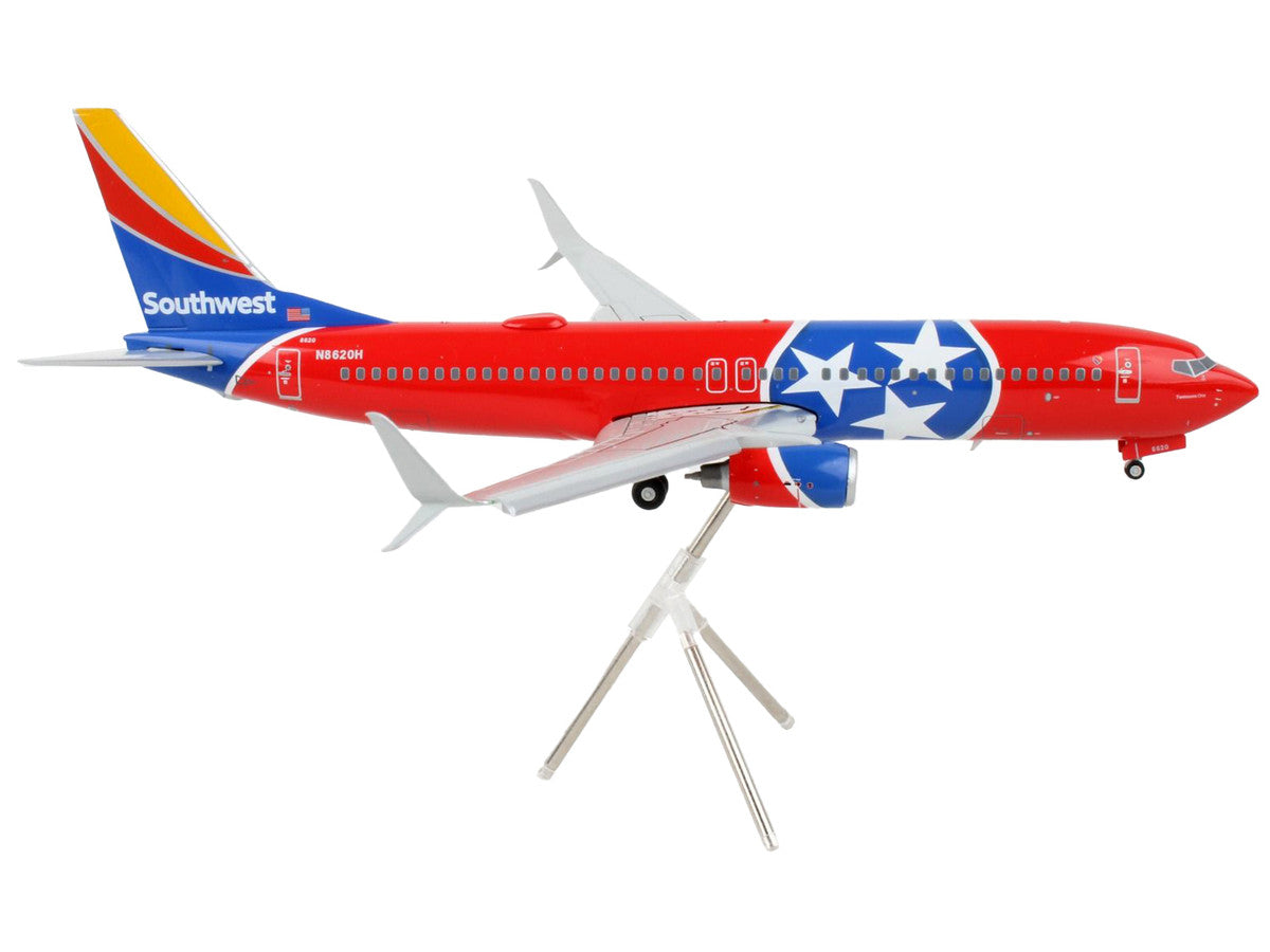 Boeing 737-800 Commercial Aircraft with Flaps Down "Southwest Airlines - Tennessee One" Tennessee Flag Livery "Gemini 200" Series 1/200 Diecast Model Airplane by GeminiJets by GeminiJets