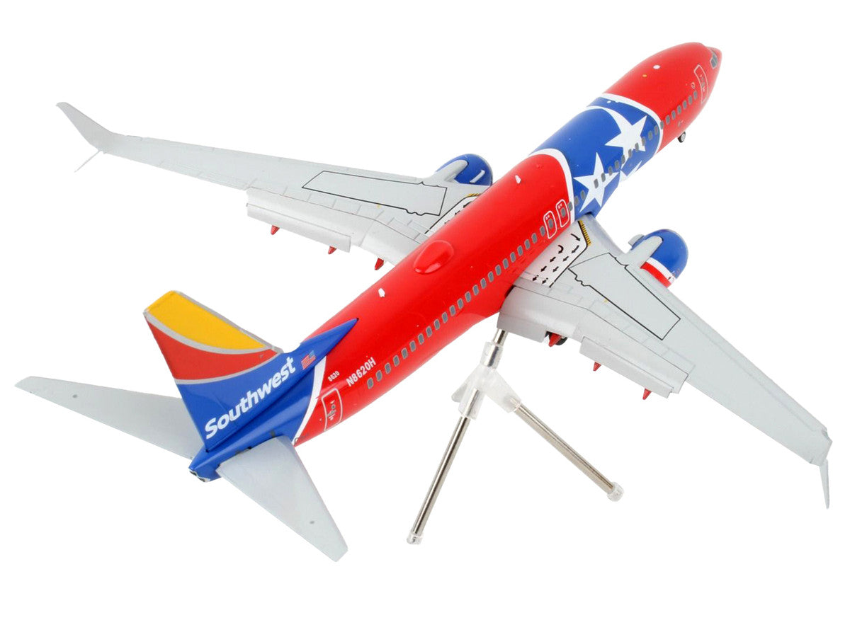 Boeing 737-800 Commercial Aircraft with Flaps Down "Southwest Airlines - Tennessee One" Tennessee Flag Livery "Gemini 200" Series 1/200 Diecast Model Airplane by GeminiJets by GeminiJets