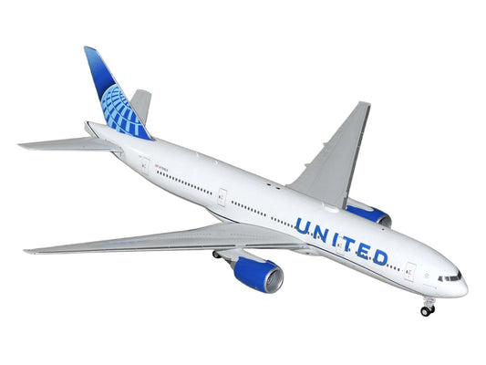 Boeing 777-200ER Commercial Aircraft "United Airlines" (N798UA) White with Blue Tail "Gemini 200" Series 1/200 Diecast Model by GeminiJets by GeminiJets