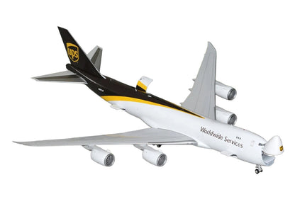 Boeing 747-8F Commercial Aircraft "UPS Worldwide Services" (N607UP) White with Brown Tail "Gemini 200 - Interactive Series" Series 1/200 Diecast Model by GeminiJets by GeminiJets