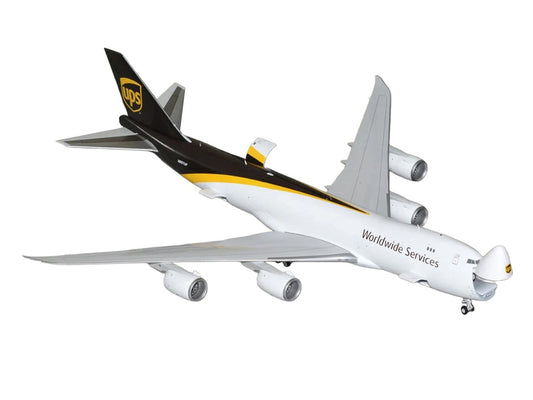 Boeing 747-8F Commercial Aircraft "UPS Worldwide Services" (N607UP) White with Brown Tail "Gemini 200 - Interactive Series" Series 1/200 Diecast Model by GeminiJets by GeminiJets