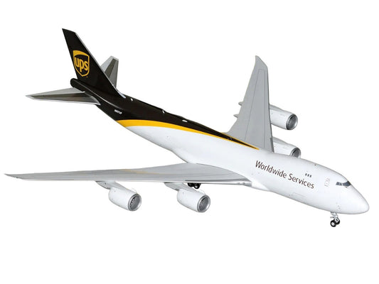Boeing 747-8F Commercial Aircraft "UPS Worldwide Services" (N607UP) White with Brown Tail "Gemini 200" Series 1/200 Diecast Model by GeminiJets by GeminiJets