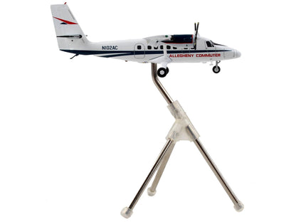 De Havilland DHC-6-300 Commercial Aircraft "Allegheny Airlines" White with Blue Stripes "Gemini 200" Series 1/200 Diecast Model Airplane by GeminiJets by GeminiJets