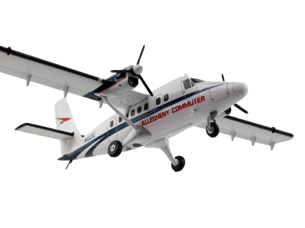 De Havilland DHC-6-300 Commercial Aircraft "Allegheny Airlines" White with Blue Stripes "Gemini 200" Series 1/200 Diecast Model Airplane by GeminiJets by GeminiJets