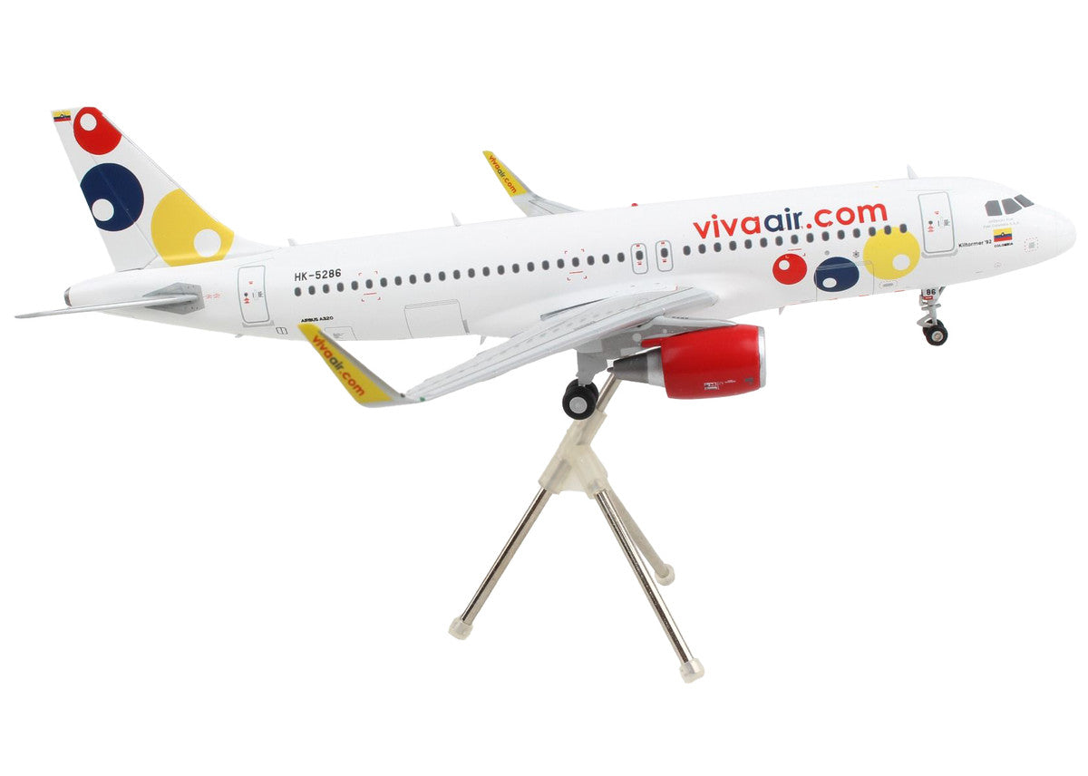 Airbus A320 Commercial Aircraft "Viva Air" White with Tail Graphics "Gemini 200" Series 1/200 Diecast Model Airplane by GeminiJets by GeminiJets