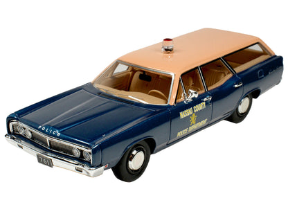 1970 Ford Country Squire Wagon Police Car "Nassau County Police Department" Blue and Tan Limited Edition to 200 pieces Worldwide 1/43 Model Car by Goldvarg Collection by Goldvarg Collection