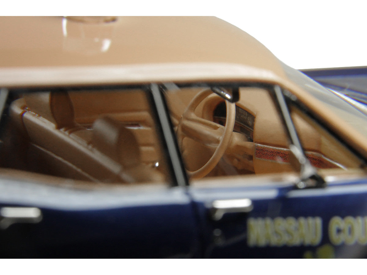 1970 Ford Country Squire Wagon Police Car "Nassau County Police Department" Blue and Tan Limited Edition to 200 pieces Worldwide 1/43 Model Car by Goldvarg Collection by Goldvarg Collection