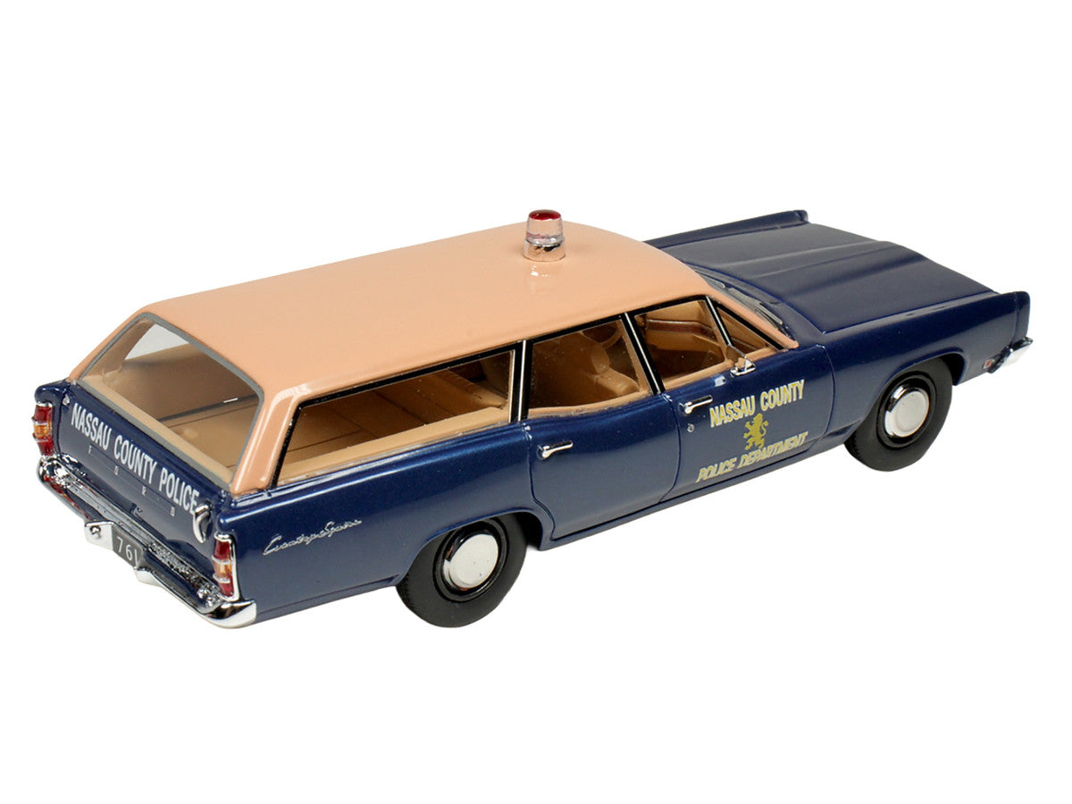 1970 Ford Country Squire Wagon Police Car "Nassau County Police Department" Blue and Tan Limited Edition to 200 pieces Worldwide 1/43 Model Car by Goldvarg Collection by Goldvarg Collection