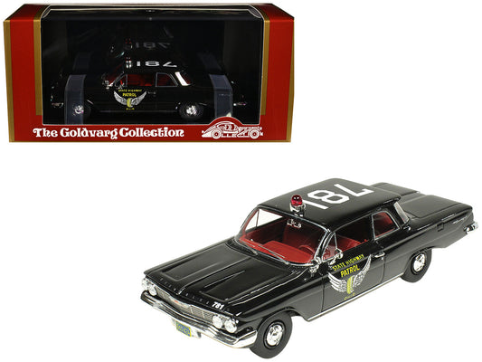 1961 Chevrolet Biscayne "Ohio State Highway Patrol" Black with Red Interior Limited Edition to 150 pieces Worldwide 1/43 Model Car by Goldvarg Collection by Goldvarg Collection