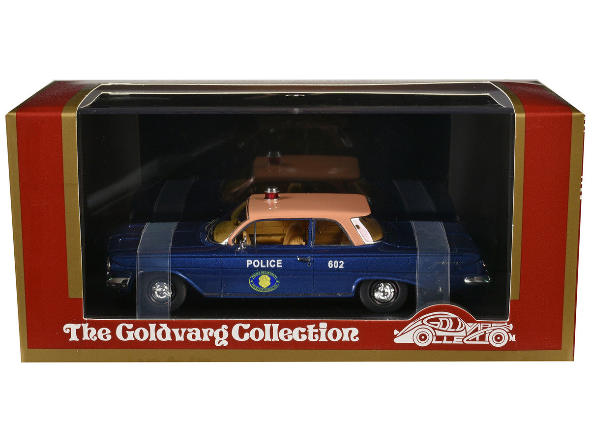 1961 Chevrolet Biscayne "Nassau County Police Department" Blue Metallic with Beige Top Limited Edition to 150 pieces Worldwide 1/43 Model Car by Goldvarg Collection by Goldvarg Collection