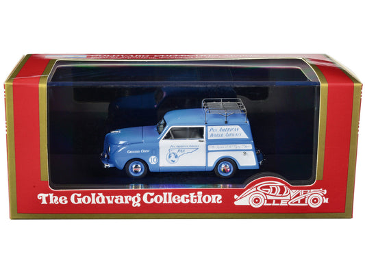 1948 Crosley Station Wagon Blue and White "Pan American Airways Ground Crew" with Roof Rack Limited Edition to 240 pieces Worldwide 1/43 Model Car by Goldvarg Collection by Goldvarg Collection