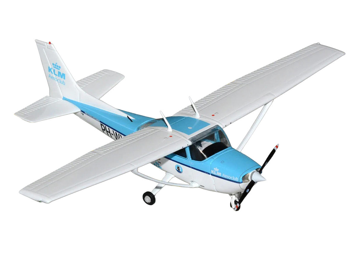 Cessna 172 Skyhawk Aircraft "KLM Aeroclub" (PH-WVO) Light Blue and White "Gemini General Aviation" Series 1/72 Diecast Model Airplane by GeminiJets-1