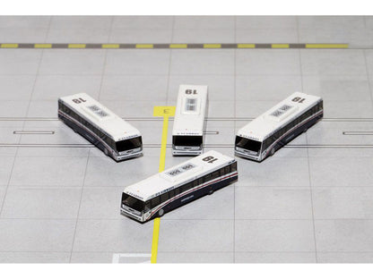 Cobus 3000 Passenger Bus White and Blue "US Airways Shuttle Bus" 4 Piece Set 1/400 Diecast Models by GeminiJets by GeminiJets