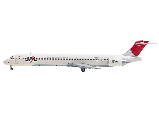 McDonnell Douglas MD-90 Commercial Aircraft "Japan Airines" (JA002D) White with Red Tail 1/400 Diecast Model Airplane by GeminiJets by GeminiJets
