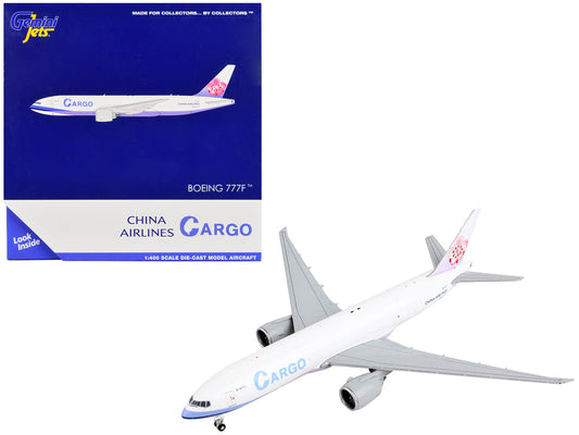 Boeing 777F Commercial Aircraft "China Airlines Cargo" White with Purple Stripes and Tail 1/400 Diecast Model Airplane by GeminiJets by GeminiJets