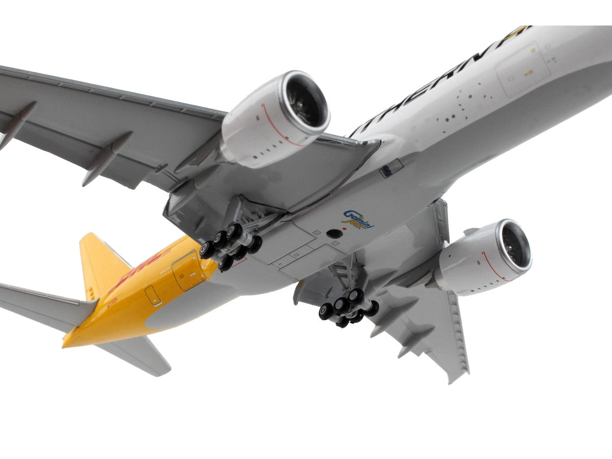 Boeing 777F Commercial Aircraft with Flaps Down "Southern Air - DHL" White and Yellow 1/400 Diecast Model Airplane by GeminiJets by GeminiJets