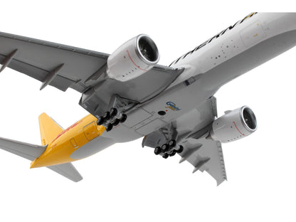 Boeing 777F Commercial Aircraft with Flaps Down "Southern Air - DHL" White and Yellow 1/400 Diecast Model Airplane by GeminiJets by GeminiJets