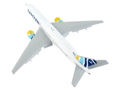 Boeing 777-200ER Commercial Aircraft with Flaps Down "Eastern Air Lines" White with Striped Tail 1/400 Diecast Model Airplane by GeminiJets by GeminiJets