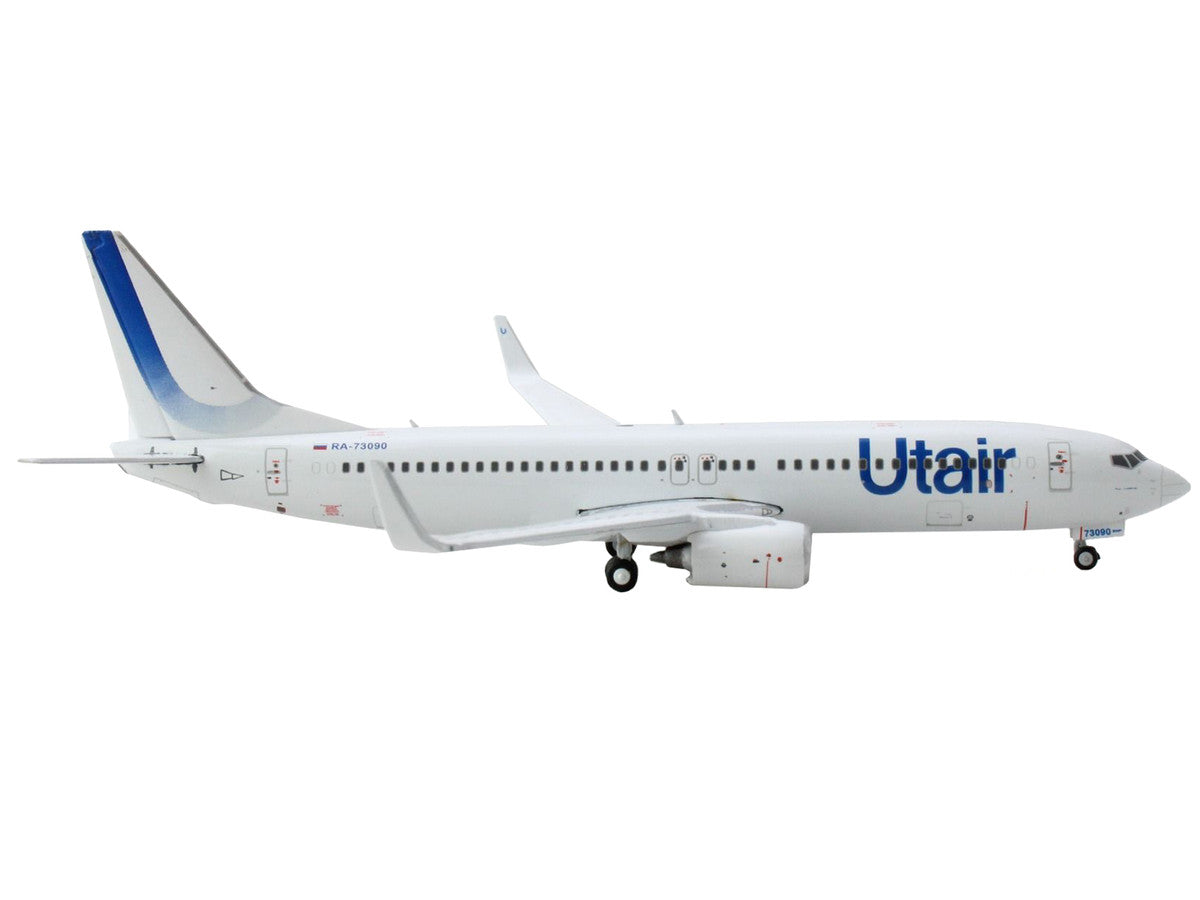 Boeing 737-800 Commercial Aircraft "Utair" White with Blue Tail Stripes 1/400 Diecast Model Airplane by GeminiJets by GeminiJets