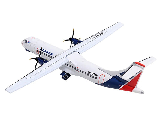 ATR 72-200 Commercial Aircraft "Cubana Airlines" (CU-T1548) White with Red and Blue Stripes 1/400 Diecast Model Airplane by GeminiJets by GeminiJets