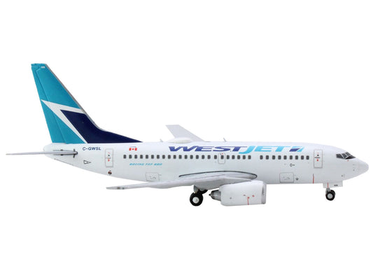 Boeing 737-600 Commercial Aircraft "Westjet Airlines" (C-GWSL) White with Blue Tail 1/400 Diecast Model Airplane by GeminiJets by GeminiJets