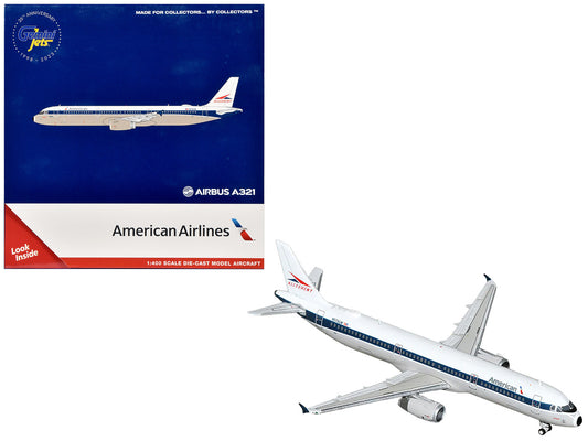 Airbus A321 Commercial Aircraft "American Airlines - Allegheny Heritage" (N579UW) White with Blue Stripes 1/400 Diecast Model Airplane by GeminiJets by GeminiJets