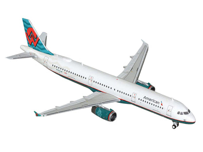 Airbus A321 Commercial Aircraft "American Airlines - America West Heritage Jet" (N580UW) White with Tail Graphics 1/400 Diecast Model Airplane by GeminiJets by GeminiJets