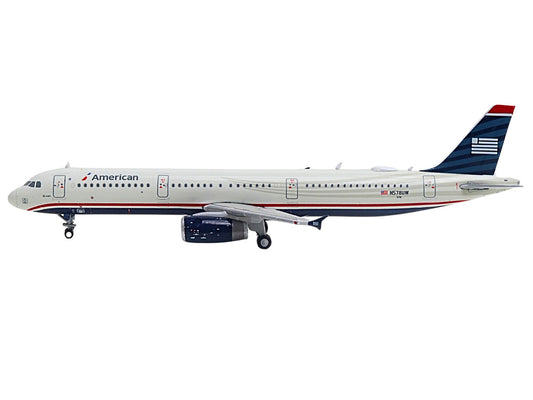 Airbus A321 Commercial Aircraft "American Airlines - US Airways Heritage Jet" (N578UW) White with Blue Tail 1/400 Diecast Model Airplane by GeminiJets by GeminiJets