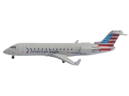 Bombardier CRJ200 Commercial Aircraft "American Eagle - Air Wisconsin" (N420AW) Gray with Red and Blue Tail 1/400 Diecast Model Airplane by GeminiJets by GeminiJets