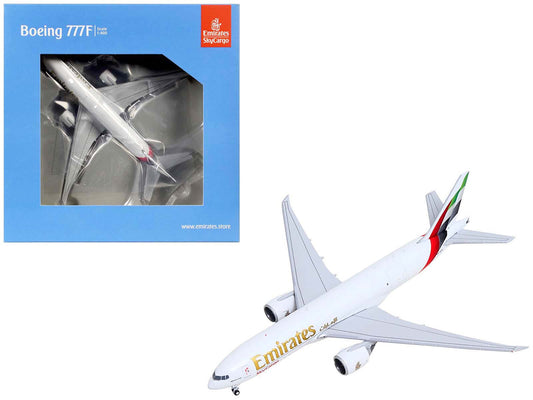 Boeing 777F Commercial Aircraft "Emirates SkyCargo" (A6-EFV) White with Striped Tail 1/400 Diecast Model by GeminiJets by GeminiJets