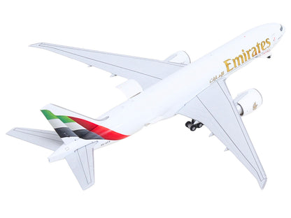 Boeing 777F Commercial Aircraft "Emirates SkyCargo" (A6-EFV) White with Striped Tail "Interactive Series" 1/400 Diecast Model by GeminiJets by GeminiJets