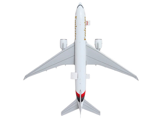 Boeing 777F Commercial Aircraft "Emirates SkyCargo" (A6-EFV) White with Striped Tail "Interactive Series" 1/400 Diecast Model by GeminiJets by GeminiJets