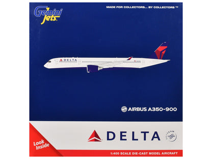 Airbus A350-900 Commercial Aircraft "Delta Air Lines" (N504DN) White with Blue and Red Tail 1/400 Diecast Model Airplane by GeminiJets by GeminiJets