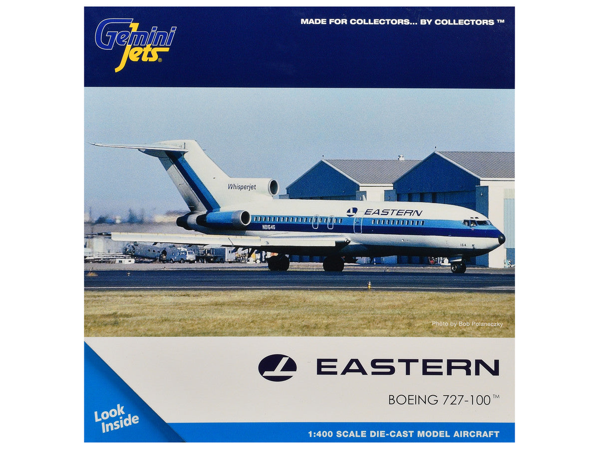 Boeing 727-100 Commercial Aircraft "Eastern Air Lines" (N8164G) White with Blue Stripes 1/400 Diecast Model Airplane by GeminiJets by GeminiJets