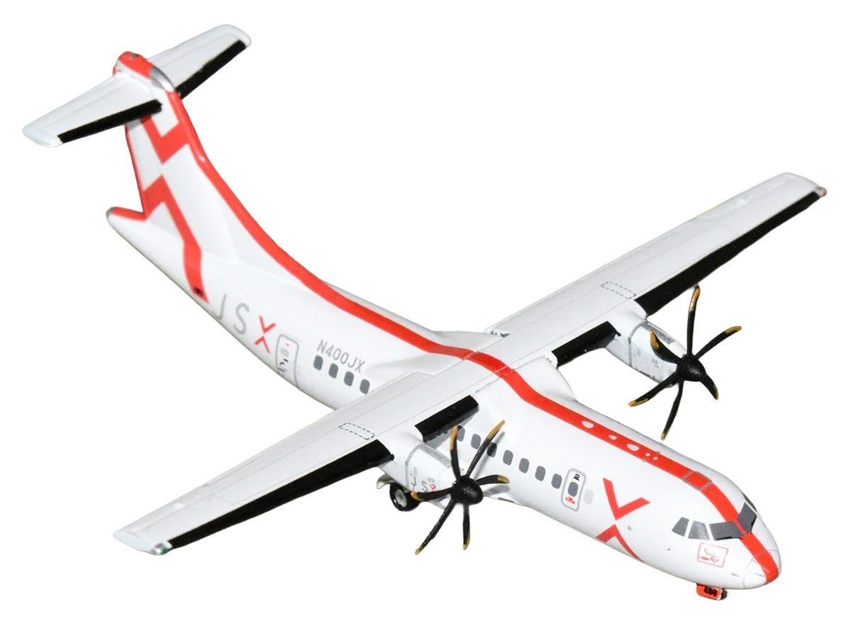 ATR 42-600 Commercial Aircraft "JSX" (N400JX) White with Red Stripes 1/400 Diecast Model Airplane by GeminiJets by GeminiJets