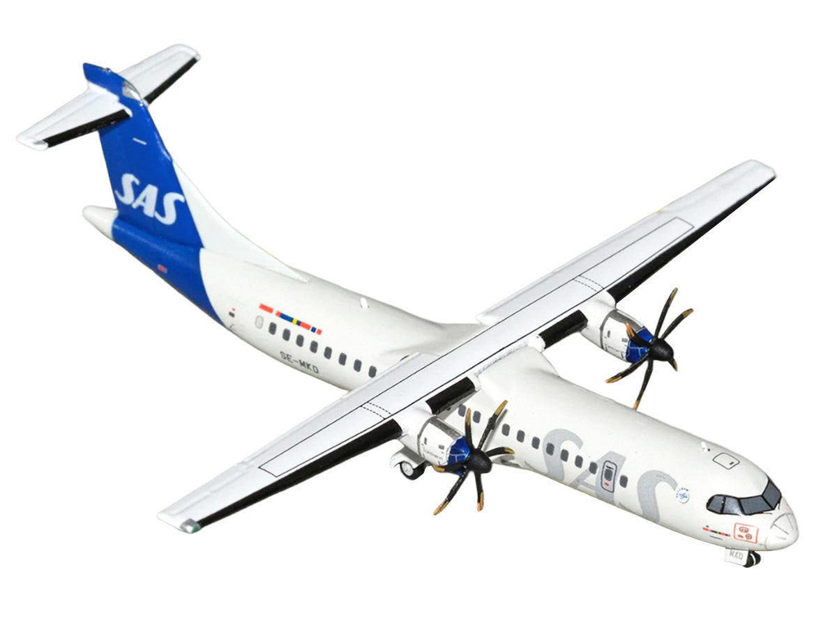 ATR 72-600 Commercial Aircraft "Scandinavian Airlines" (SE-MKD) White with Blue Tail 1/400 Diecast Model by GeminiJets by GeminiJets