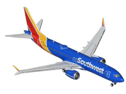 Boeing 737 MAX 8 Commercial Aircraft "Southwest Airlines" (N8788L) Blue with Red and Yellow Stripes 1/400 Diecast Model Airplane by GeminiJets by GeminiJets