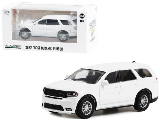 2022 Dodge Durango Pursuit Police Car White "Hot Pursuit" "Hobby Exclusive" Series 1/64 Diecast Model Car by Greenlight by Greenlight