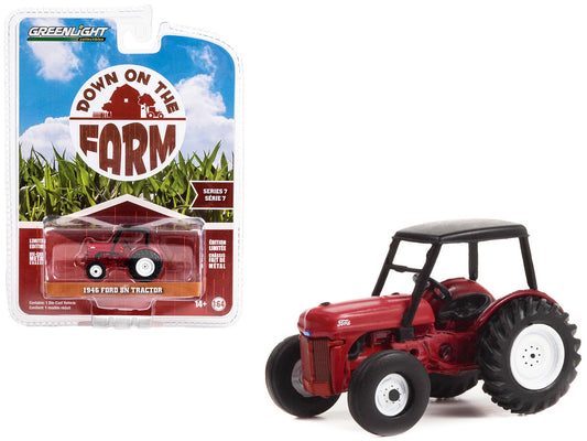 1946 Ford 8N Tractor Red with Black Canopy "Down on the Farm" Series 7 1/64 Diecast Model by Greenlight by Greenlight