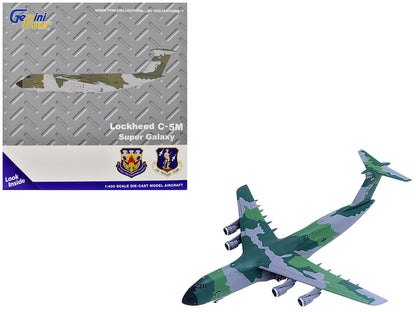 Lockheed C-5M Super Galaxy Transport Aircraft "New York Air National Guard 105th Airlift Wing Stewart Air National Guard Base" United States Air Force (68-0226) Green Camouflage "Gemini Macs" Series 1/400 Diecast Model Airplane by GeminiJets by GeminiJets