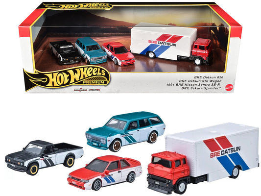 "BRE" Set of 4 pieces Series Hot Wheels "Premium" 2024 Series U Diecast Model Cars by Hot Wheels by Hotwheels