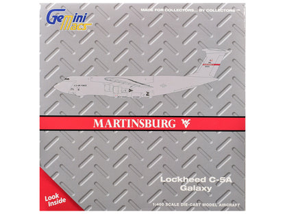 Lockheed C-5A Galaxy Transport Aircraft "Martinsburg Air Force Base" United States Air Force (68-0222) Gray "Gemini Macs" Series 1/400 Diecast Model by GeminiJets by GeminiJets
