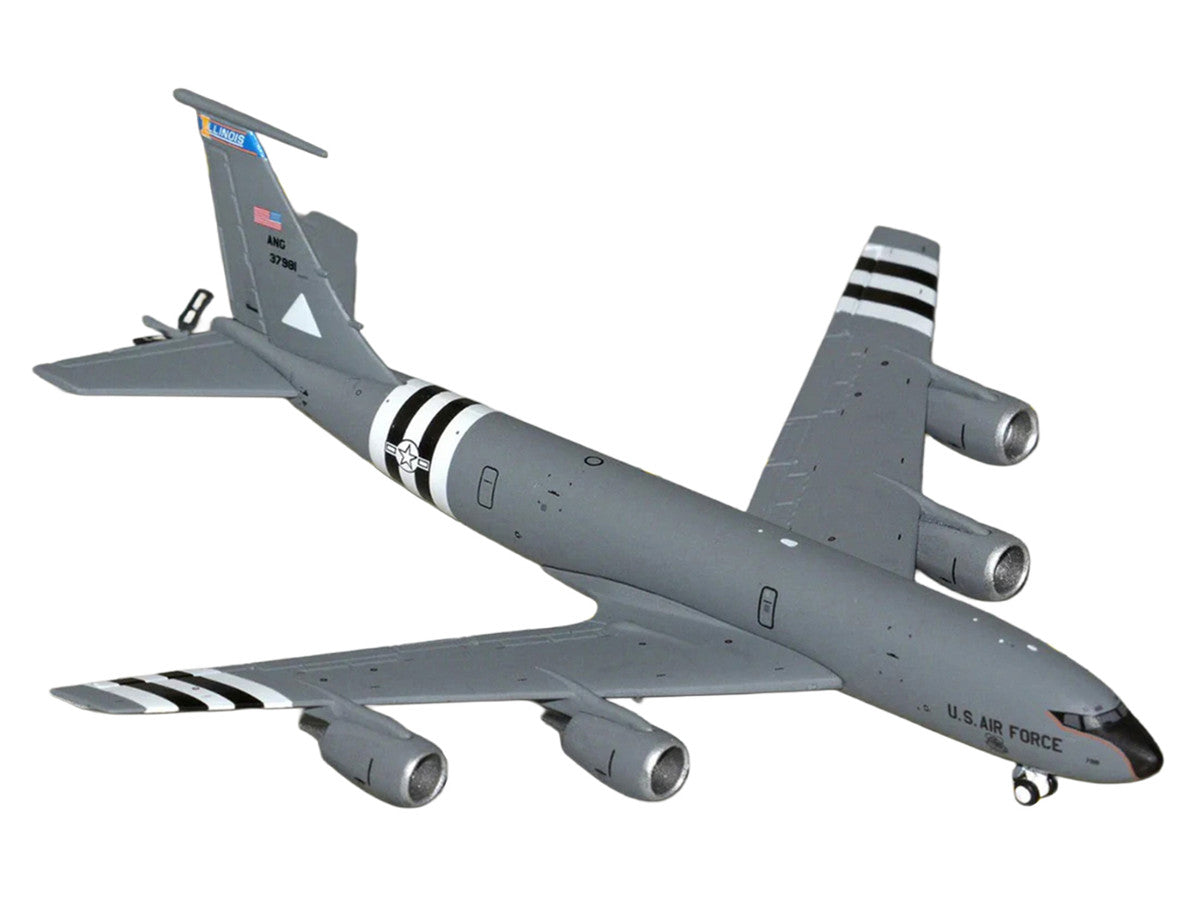 Boeing KC-135R Stratotanker Aircraft "Illinois Air National Guard" United States Air Force (63-7981) Gray "Gemini Macs" Series 1/400 Diecast Model Airplane by GeminiJets by GeminiJets