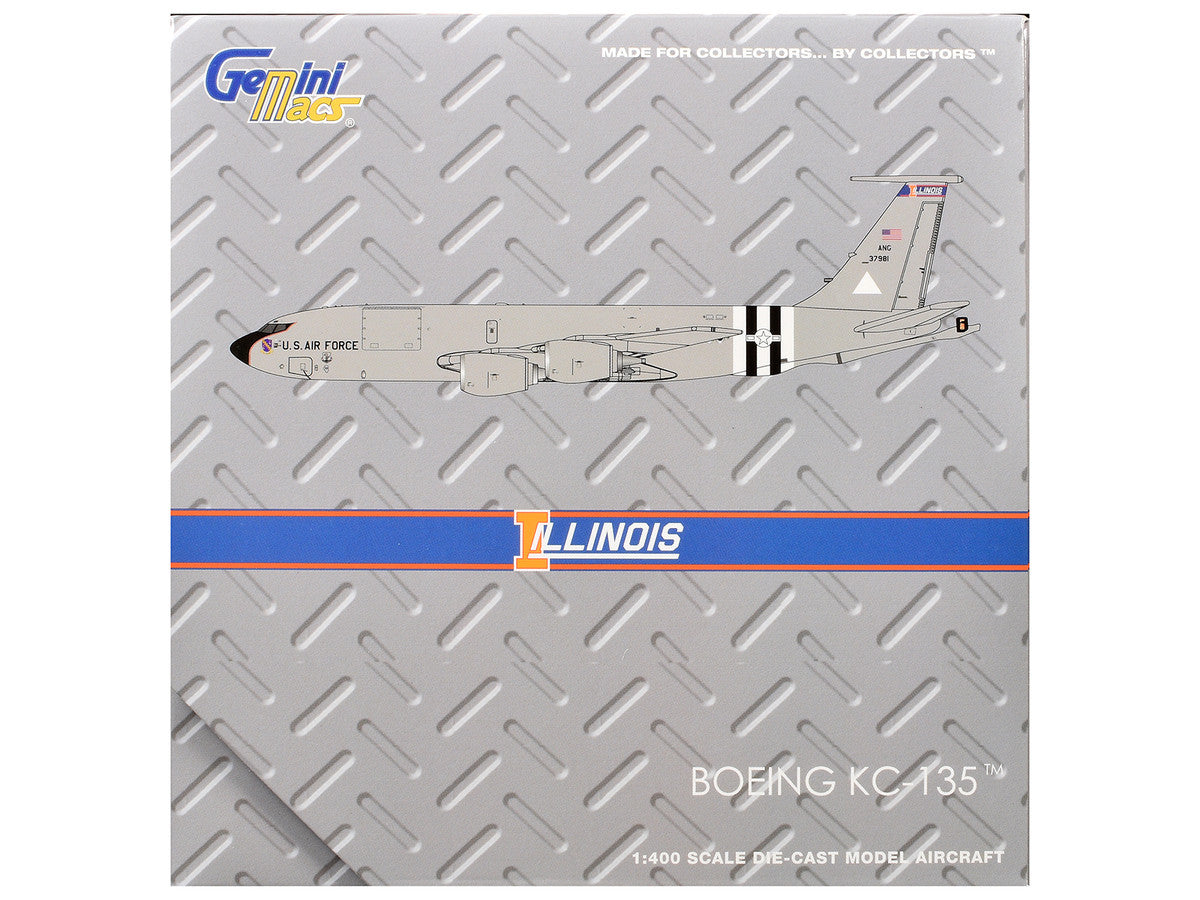 Boeing KC-135R Stratotanker Aircraft "Illinois Air National Guard" United States Air Force (63-7981) Gray "Gemini Macs" Series 1/400 Diecast Model Airplane by GeminiJets by GeminiJets