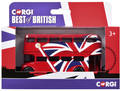 London Bus Red with UK Flag Graphics "Best of British" Series Diecast Model Car by Corgi by Corgi