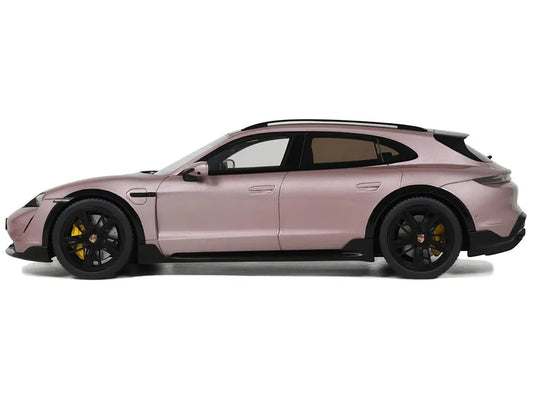 2022 Porsche Taycan Turbo S Cross Turismo Pink Metallic 1/18 Model Car by GT Spirit by GT Spirit